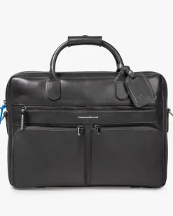 Office bag leer zwart