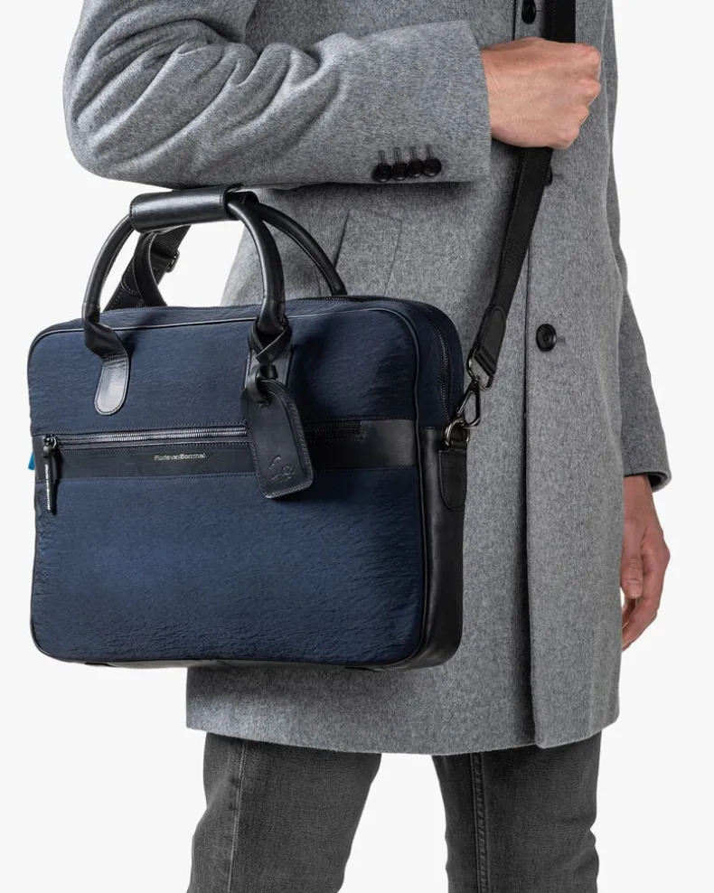 Office sleeve textiel blauw
